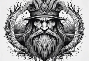 Leshy creepy looming danger tattoo idea