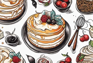 whisk, Cream, Knife, cheesecakes resembles pastry chef tattoo idea