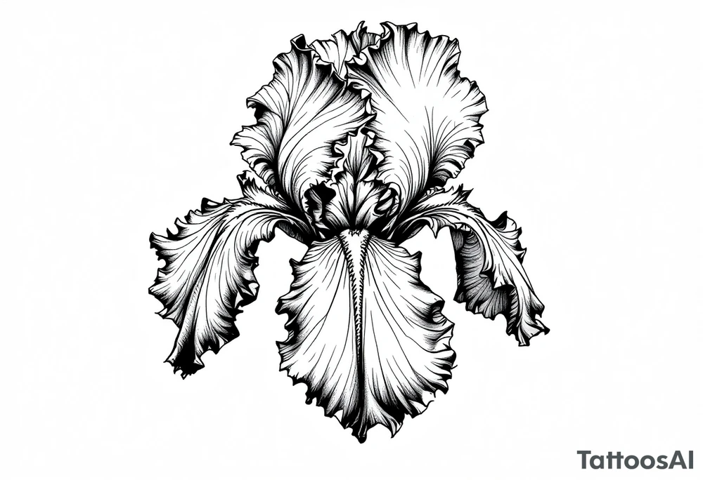 Iris flower tattoo idea