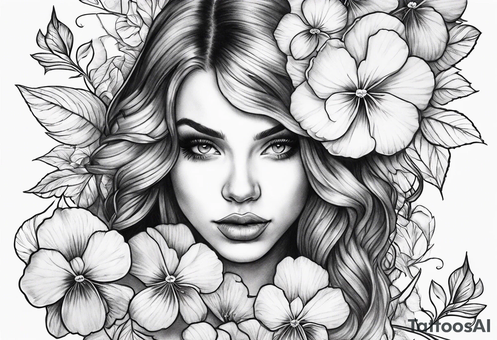 Violets tattoo idea