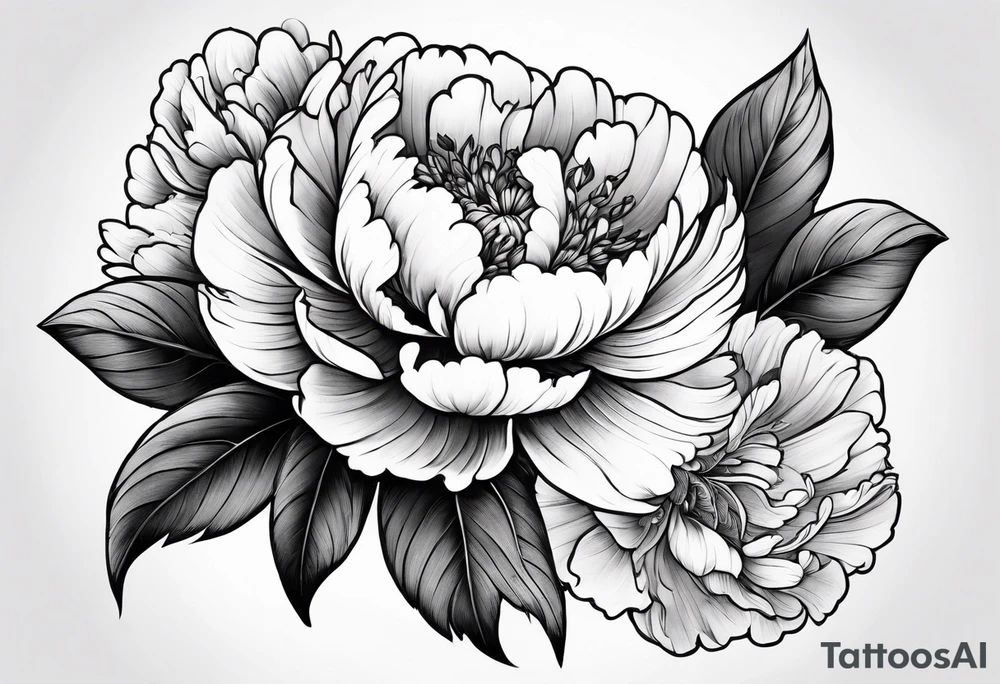 peony tattoo idea