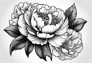 peony tattoo idea