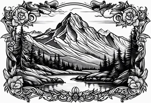 Pennsylvania mountains tattoo idea