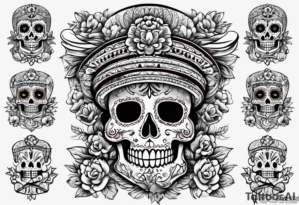 Mexico day of dead  man standing
 skeleton drink tattoo idea