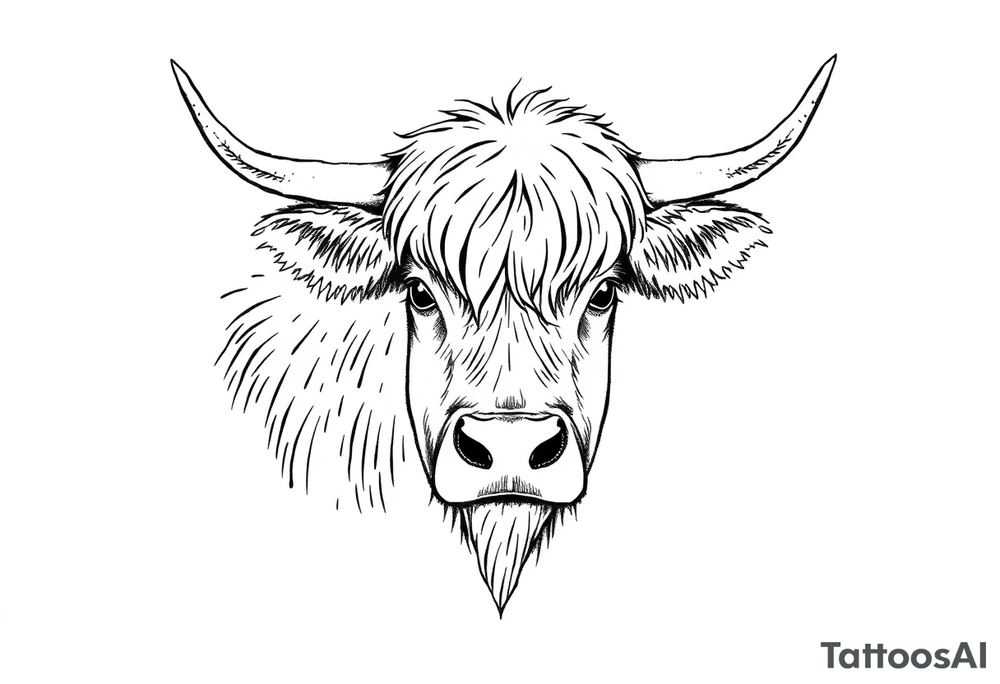 highland cow tattoo idea