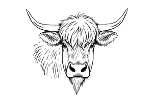 highland cow tattoo idea