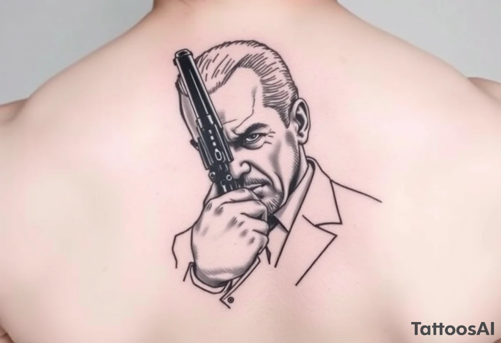 Biden with gun to head tattoo idea