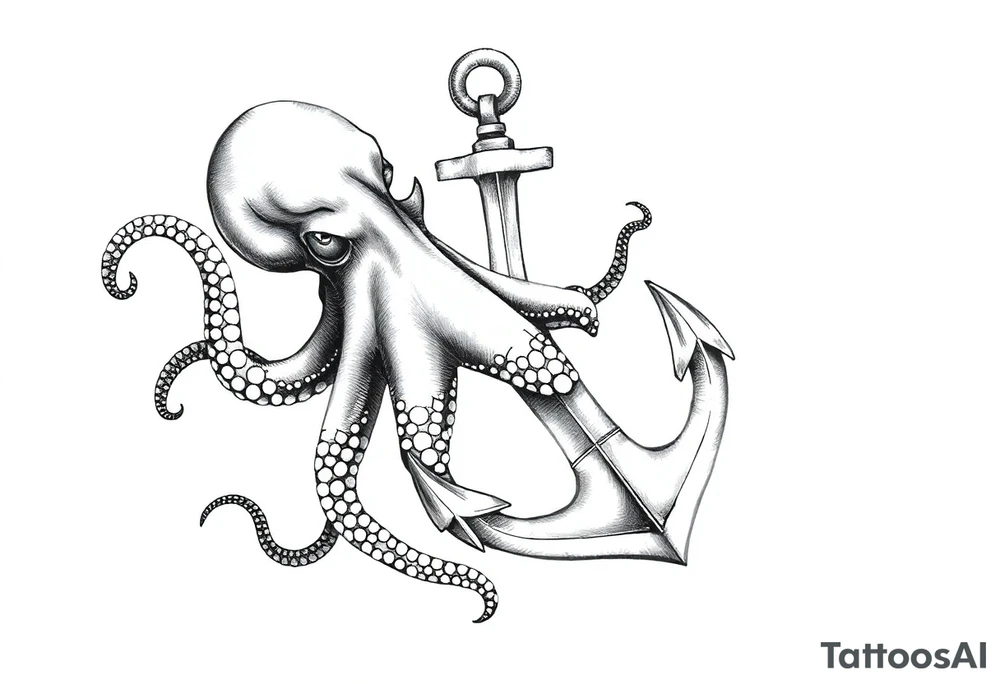 octopus,anchor tattoo idea