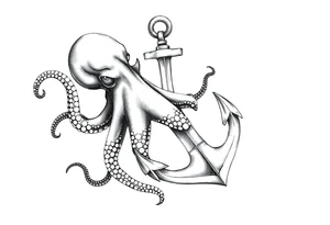 octopus,anchor tattoo idea