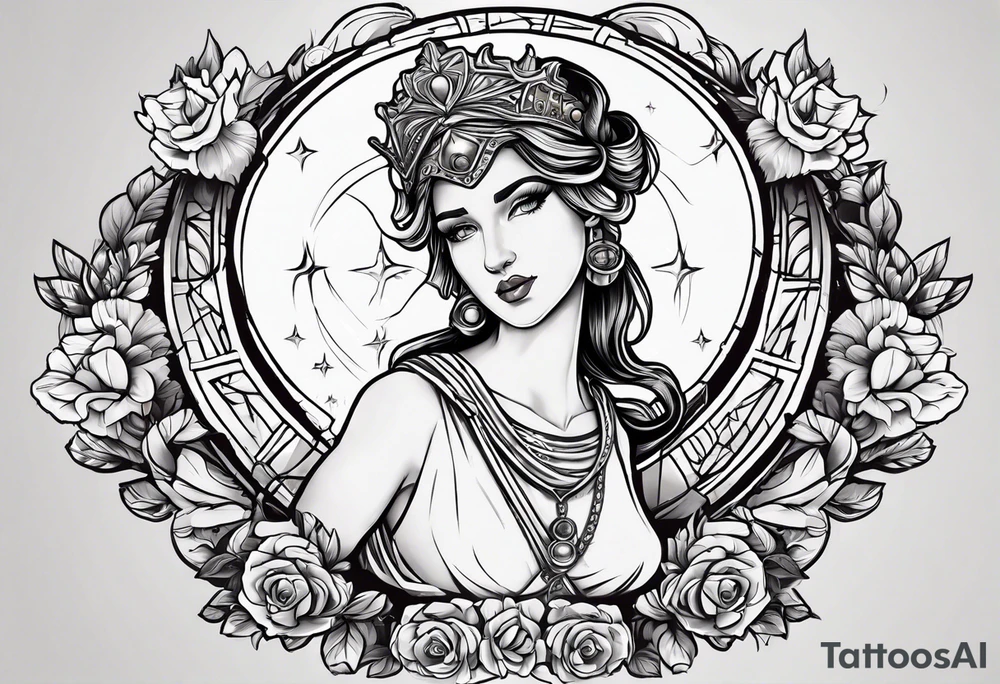 Iustitia is the Roman goddess personifying justice tattoo idea
