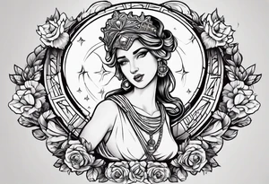 Iustitia is the Roman goddess personifying justice tattoo idea