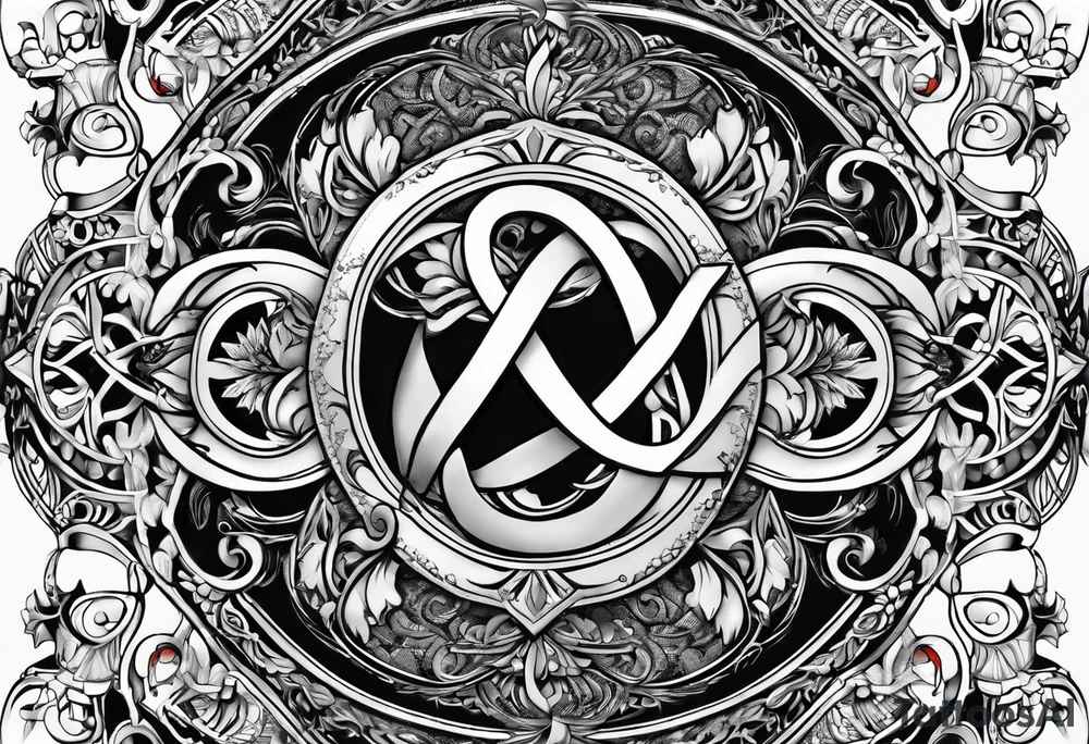Infinity sign for spouses tattoo idea