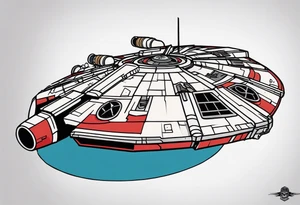 Millennium falcon, sailor jerry tattoo idea