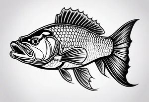 walleye fish simple small tattoo idea