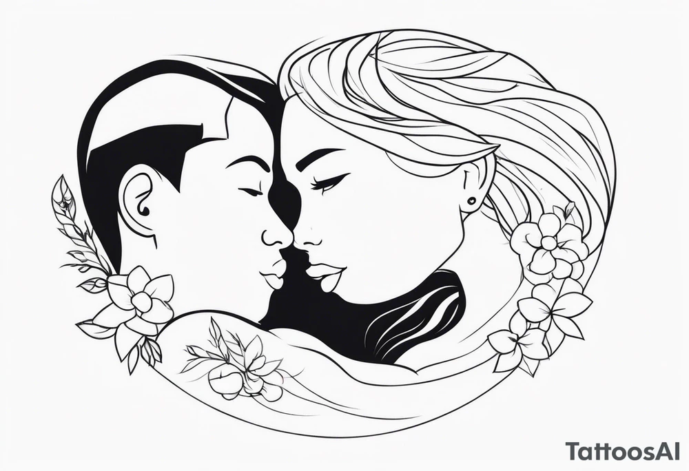 Father and daughter tattoo tattoo idea
