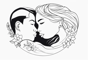 Father and daughter tattoo tattoo idea