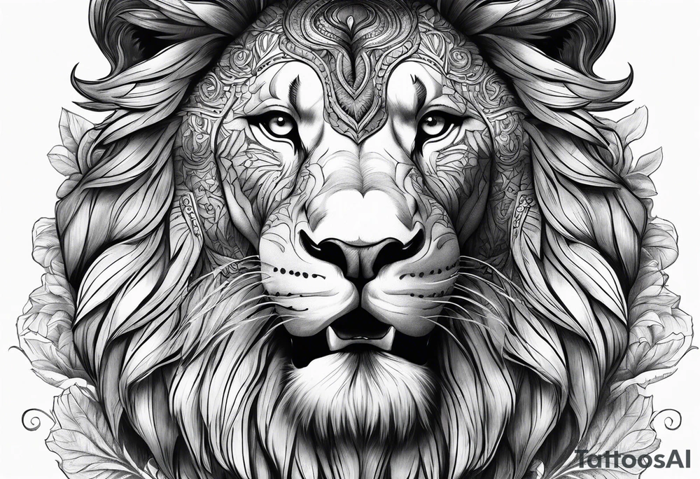 hari singh nalwa rips lion mouth tattoo idea