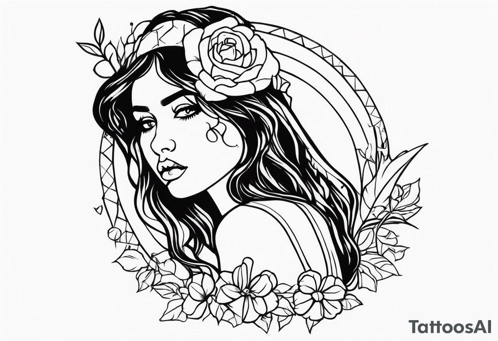 Suicidal girl tattoo idea