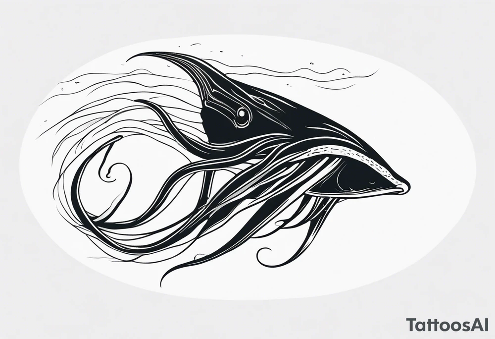 Thalassophobia, giant squid, fear tattoo idea
