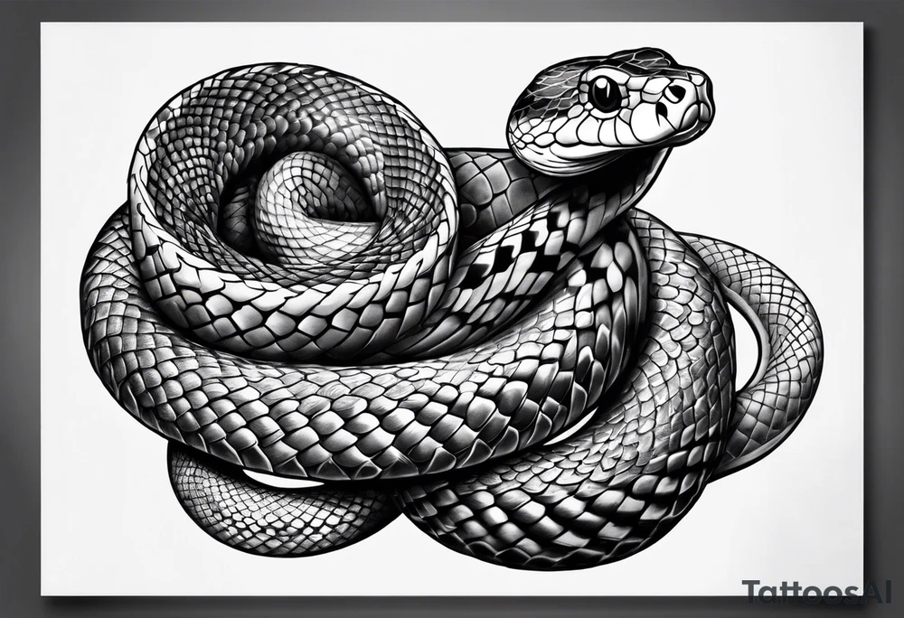 snake running tattoo idea
