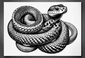 snake running tattoo idea