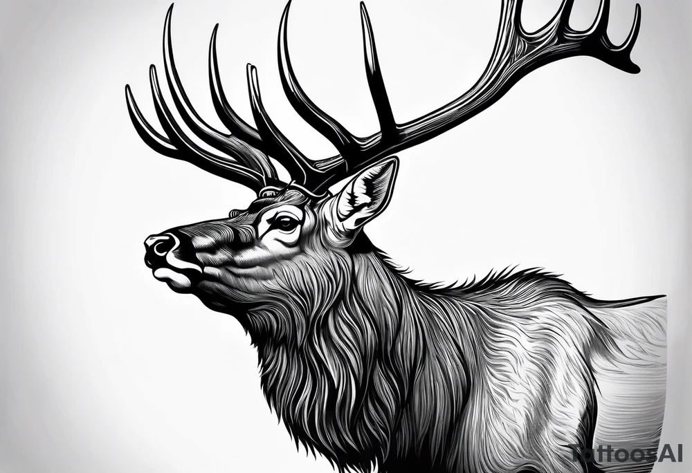 Elk Bugle tattoo idea