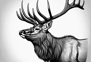 Elk Bugle tattoo idea