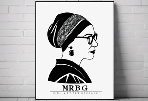 only the letters 'MRBG'.minimalist,  simple and not too fancy, just the clean and bold letters arranged in a stylish way. tattoo idea