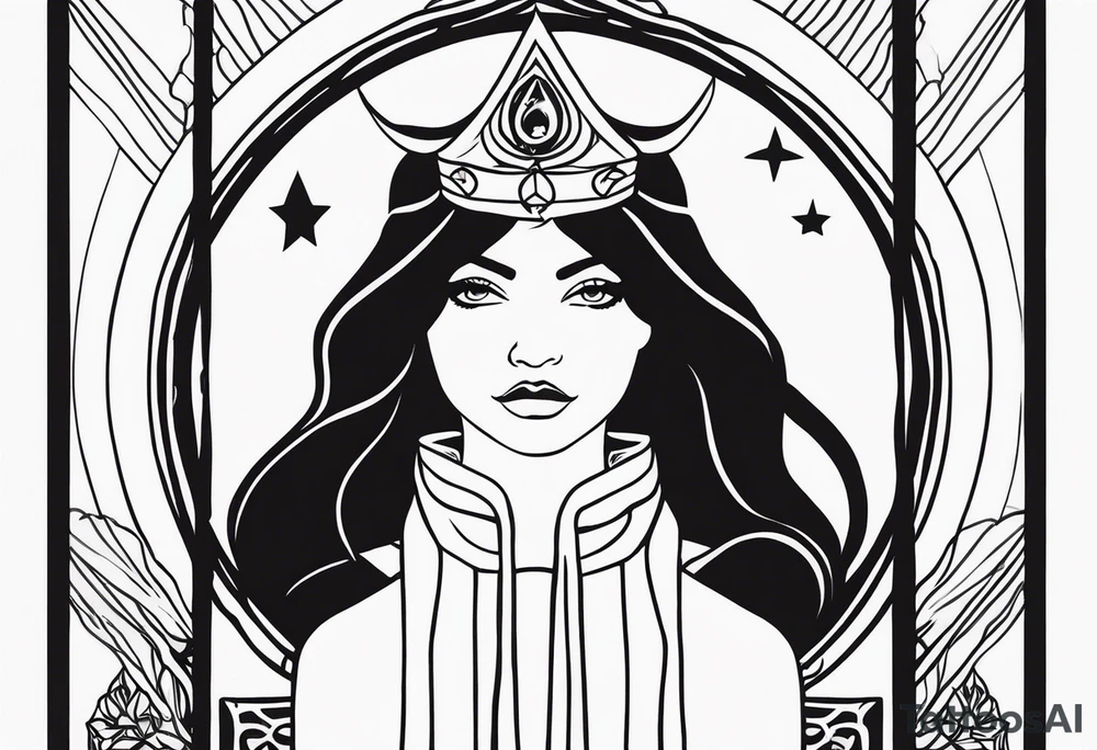 High priestess tarot card tattoo idea