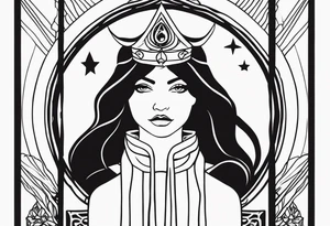 High priestess tarot card tattoo idea