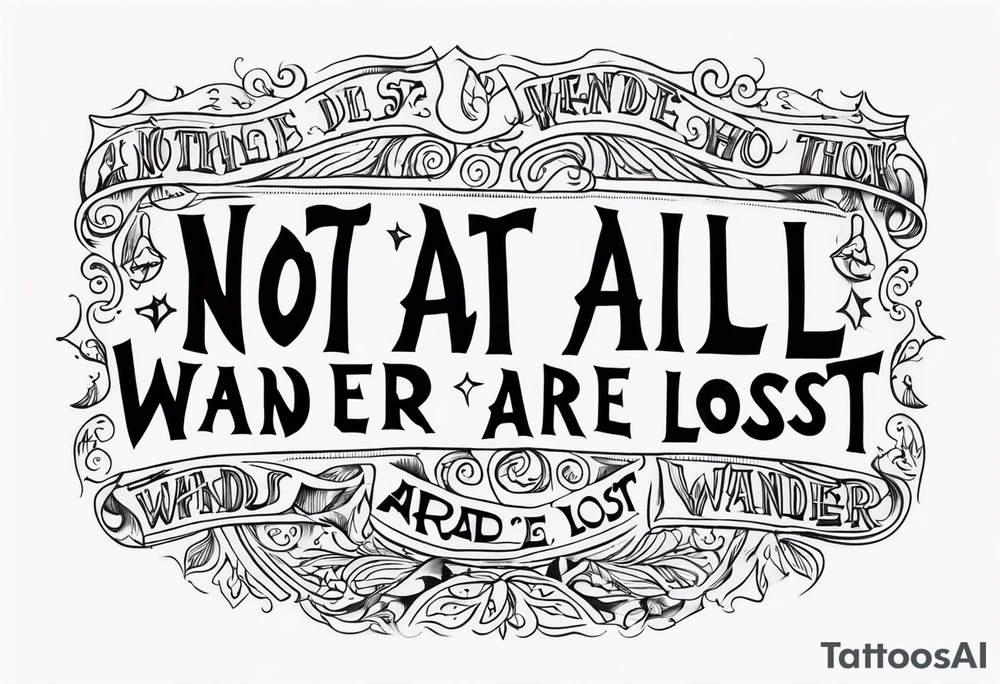 Not all those who wander are lost tattoo idea