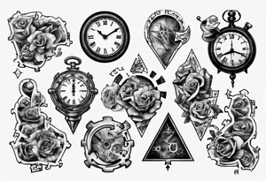 Time puzzle pieces tattoo idea