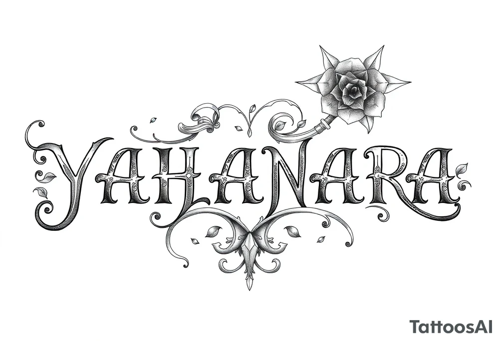 Name YAHANARA tattoo idea