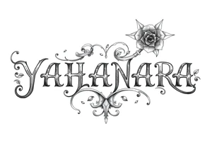 Name YAHANARA tattoo idea