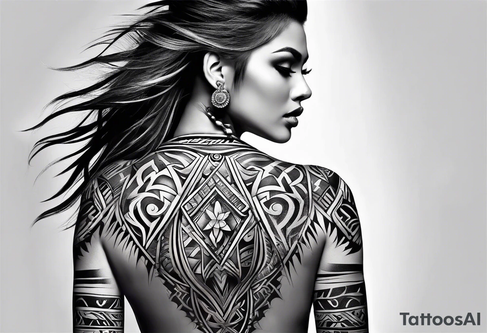 Full arm tribal tattoo idea