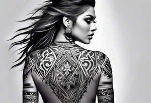 Full arm tribal tattoo idea