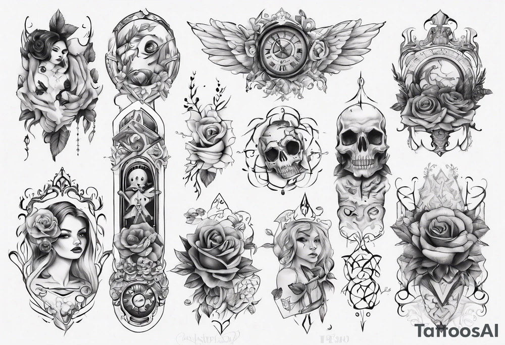Female forearm tattoo family not Gothic tattoo idea