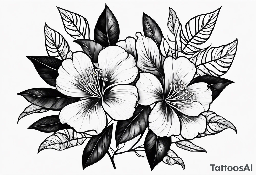 African Flame tree flower tattoo idea