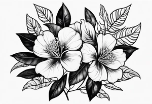 African Flame tree flower tattoo idea