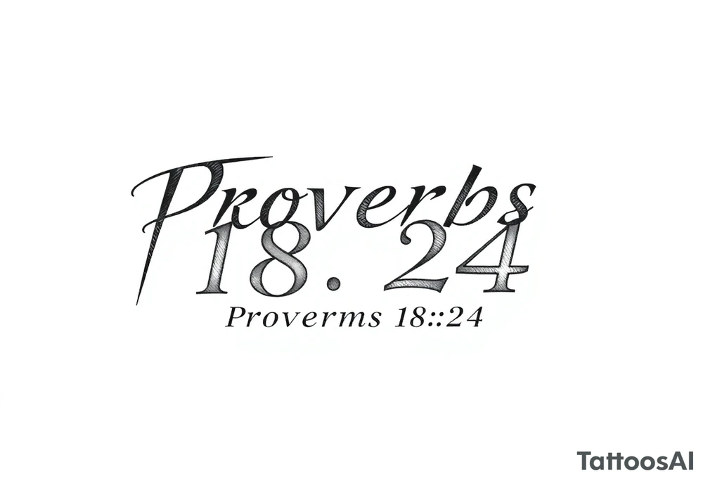 76 2323 proverbs 18:24 written out in font tattoo idea