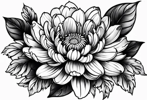 single chrysanthemum flower tattoo idea