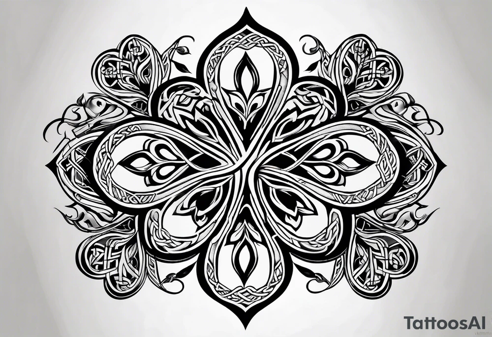 4 leaf clover celtic tattoo idea