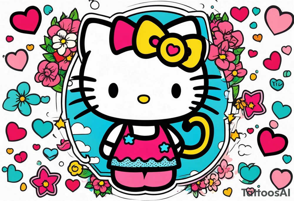 Hello kitty tattoo idea