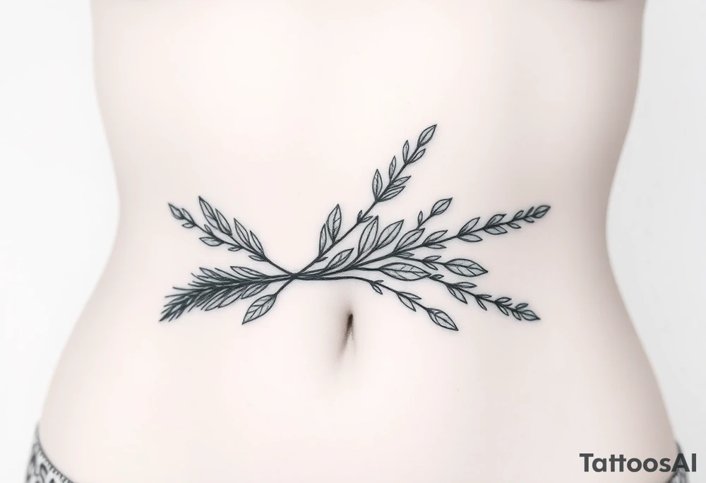 sage bundle tattoo idea