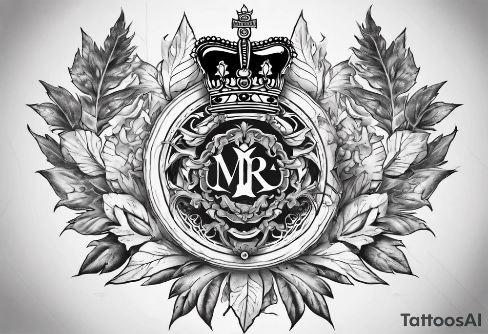 Mandala chest tattoo with family crest Grenadier Guards . Comrades Assn tattoo idea