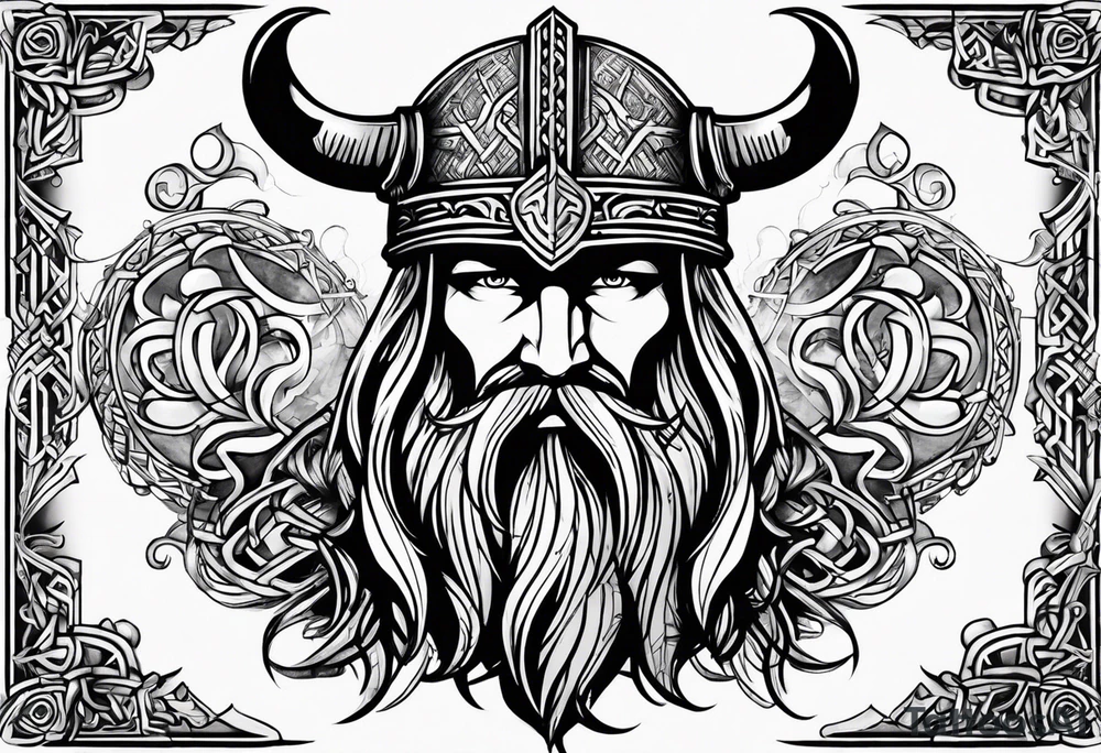 Viking symbols tattoo idea