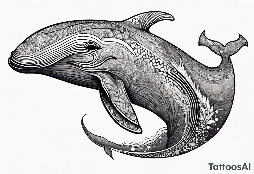 Side profile. whale. tattoo idea