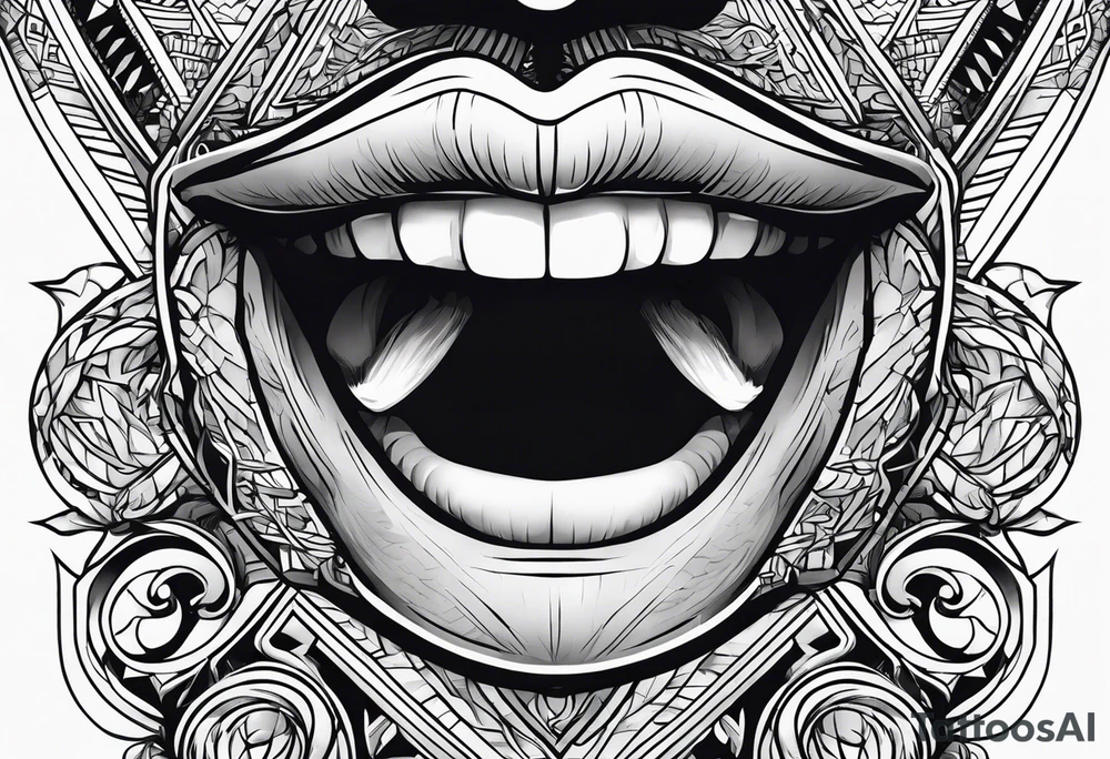Mouth tattoo idea