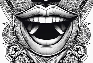 Mouth tattoo idea