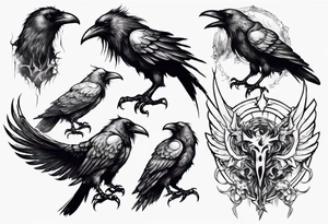 Demon Raven tattoo idea